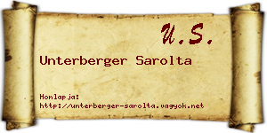 Unterberger Sarolta névjegykártya